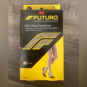 Futuro Ultra Sheer Mild Compression Pantyhose NWT Large Nude